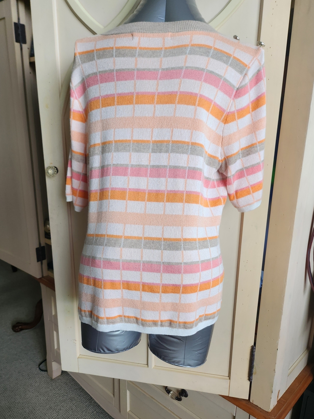 Scarlett Pastel Stripe Short-Sleeve Knit Top - Picture 2 of 5